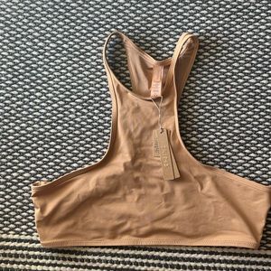 NWT SKIMS High-neck Racerback Swim Top